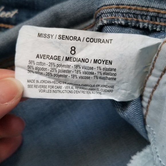 Gloria Vanderbilt Jeans Women Size 8 Super High Rise Drifter Denim Pants Frayed - Picture 5 of 12